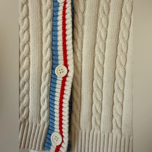 Prince Pickleball Women's Cable Knit Cardigan Tennis Sweater Cream Size Small - Picture 7 of 9